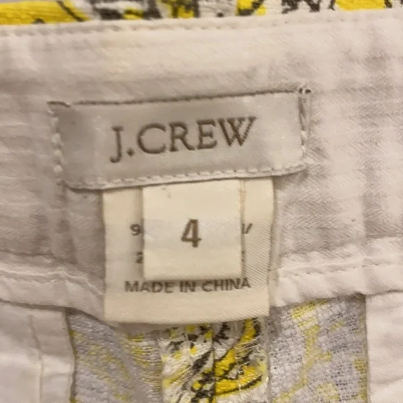 J. Crew Yellow Paisley Shorts - Picture 4 of 6